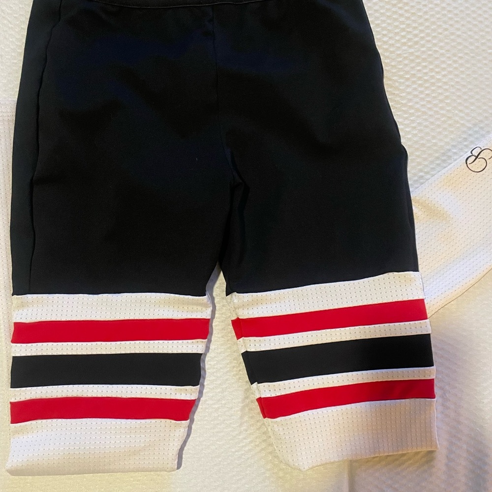 Bombshell Sportswear Black and Red Athletic Shorts
